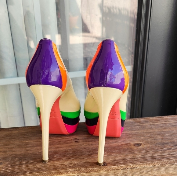 Ruthie Davis Popsicle Peep-Toe PLATFORM HEELS - Picture 7 of 9